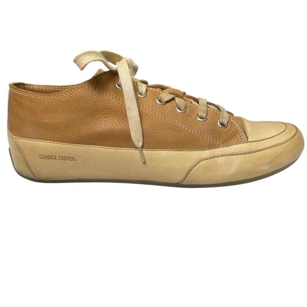 VGUC - Candice Cooper Low-Top Tan/Brown Leather Sneaker